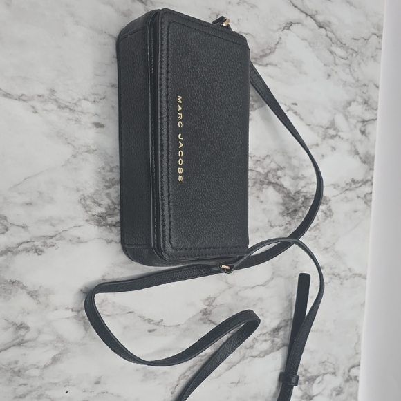 Marc Jacobs Handbags - Marc Jacobs Black Pebbled Leather Crossbody Mini Bag